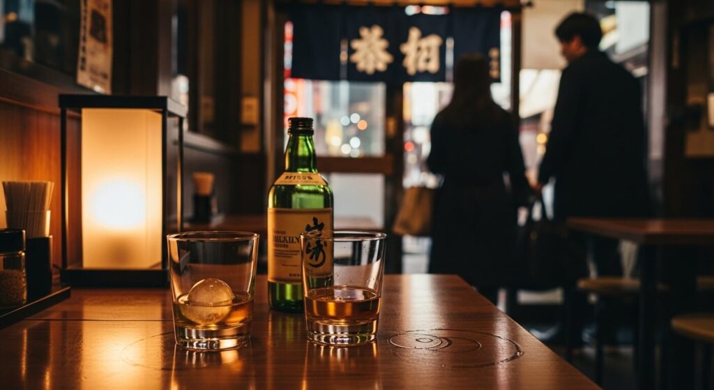 店を出てホテルに向かう男女