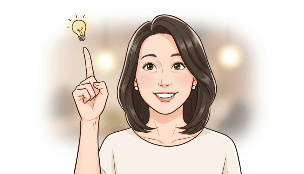 思いついた女性