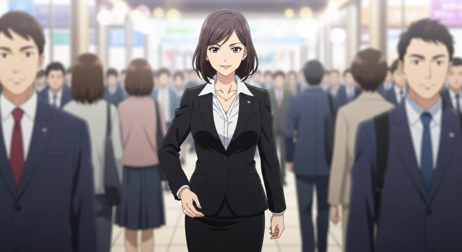 自信のあるスーツの女性