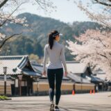 ウォーキングする女性