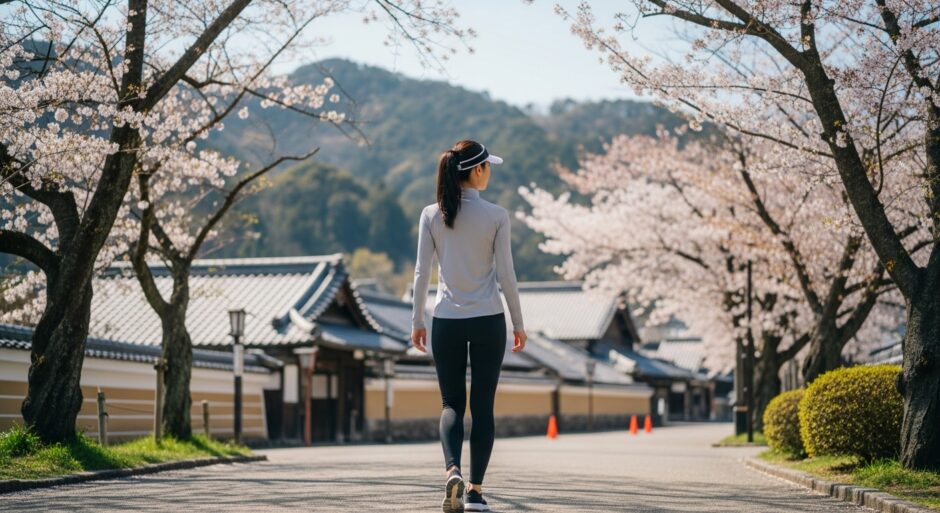 ウォーキングする女性