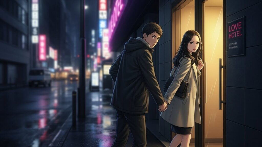 ラブホに入るカップル