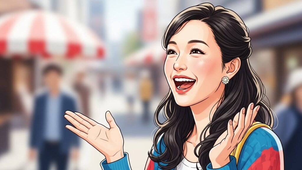 晴れやかな女性